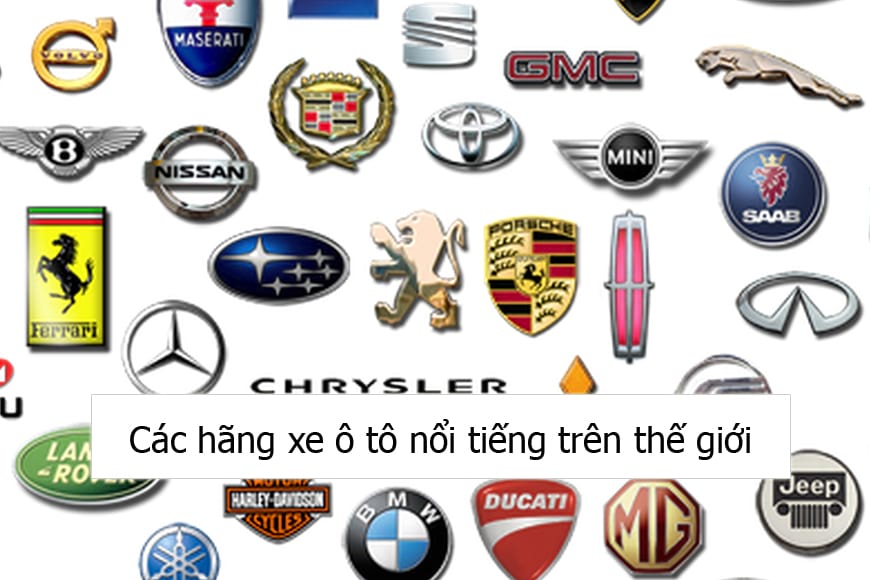 121 logo của những thương hiệu xe pháo xe hơi có tiếng bên trên toàn cầu sở hữu cả VinFast